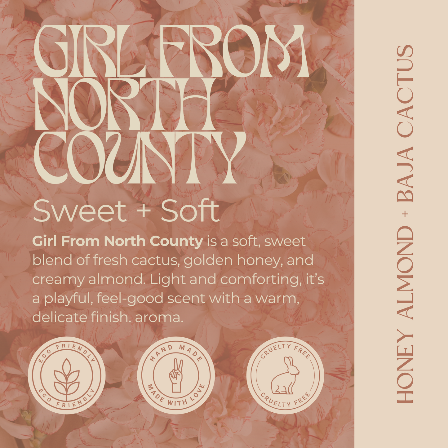 Girl From North County | Honey Almond + Baja Cactus | Glass Jar