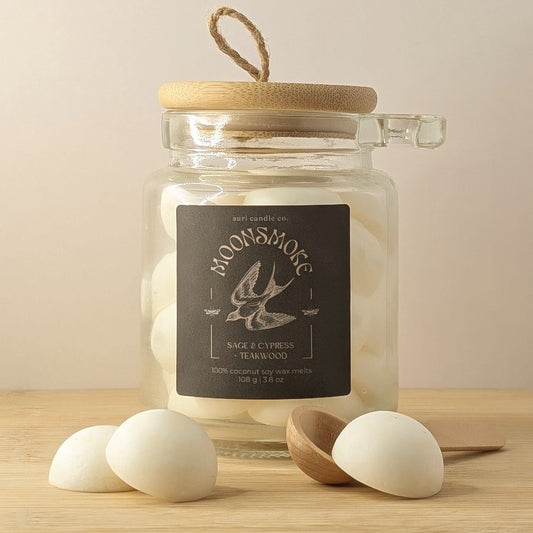 Moonsmoke | Sage & Cypress + Teakwood | Glass Jar