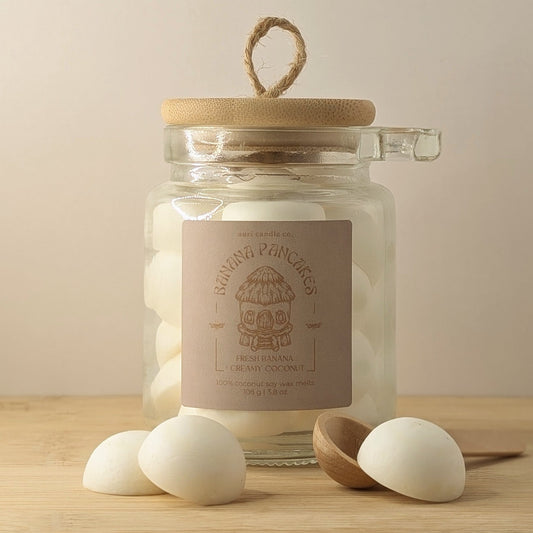 Banana Pancakes | Fresh Banana + Creamy Coconut | Glass Jar