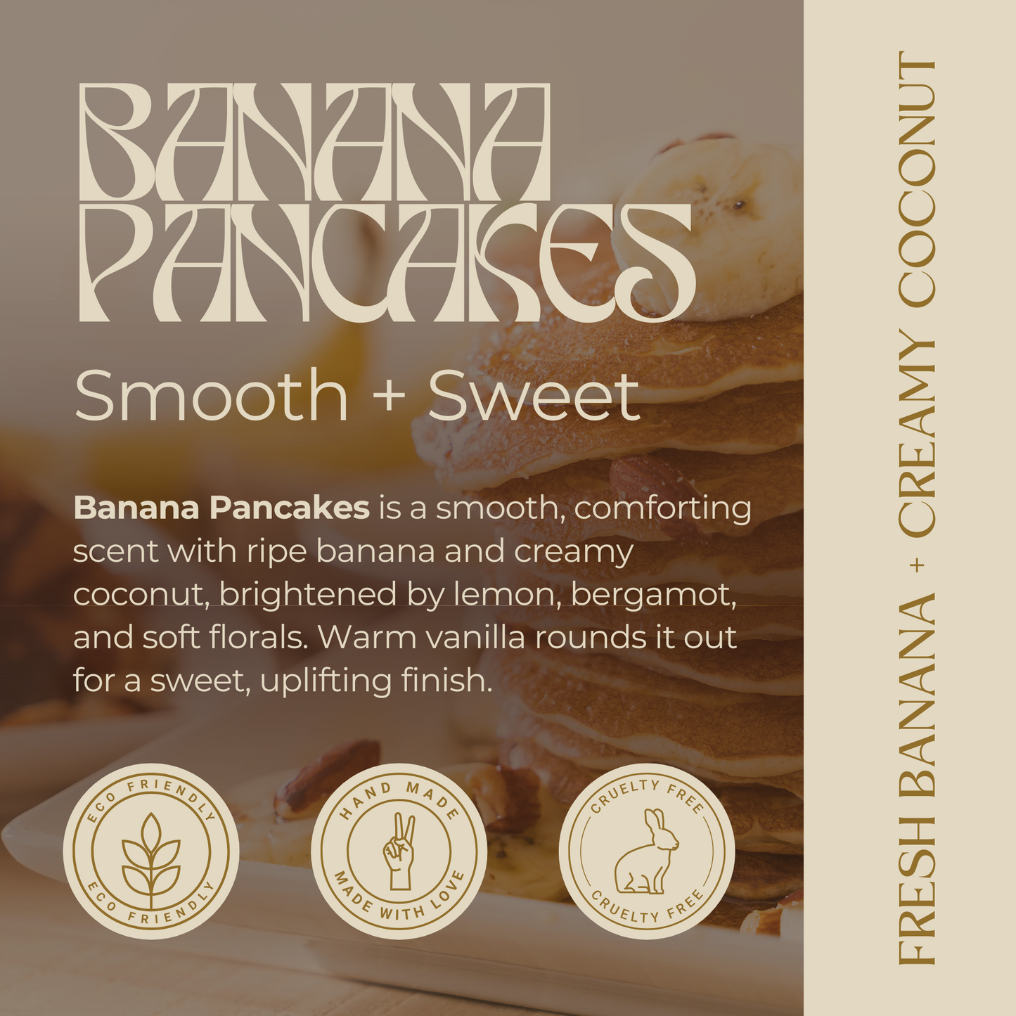 Banana Pancakes | Fresh Banana + Creamy Coconut