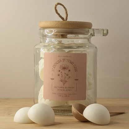 Flowers In Your Hair | Nectarine Blossom + Acacia Honey | Glass Jar