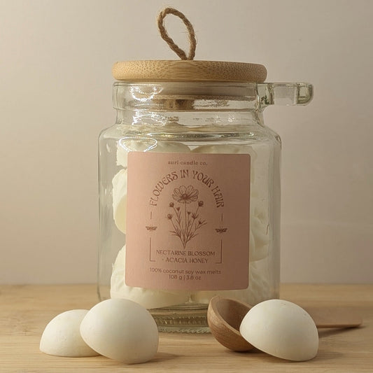 Flowers In Your Hair | Nectarine Blossom + Acacia Honey | Glass Jar