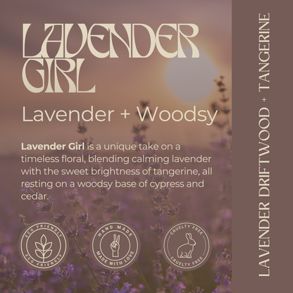 Lavender Girl | Lavender Driftwood + Tangerine
