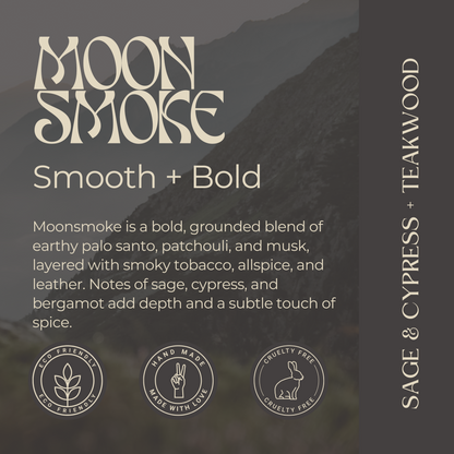 Moonsmoke | Sage & Cypress + Teakwood | Glass Jar