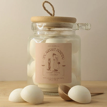One Sunday Morning | Golden Santal + Coconut | Glass Jar