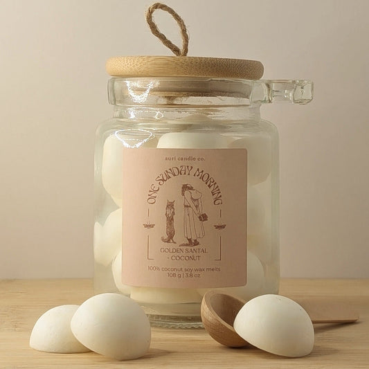 One Sunday Morning | Golden Santal + Coconut | Glass Jar