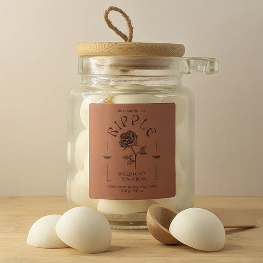 Ripple | Spiced Honey + Mahogany Shea | Glass Jar