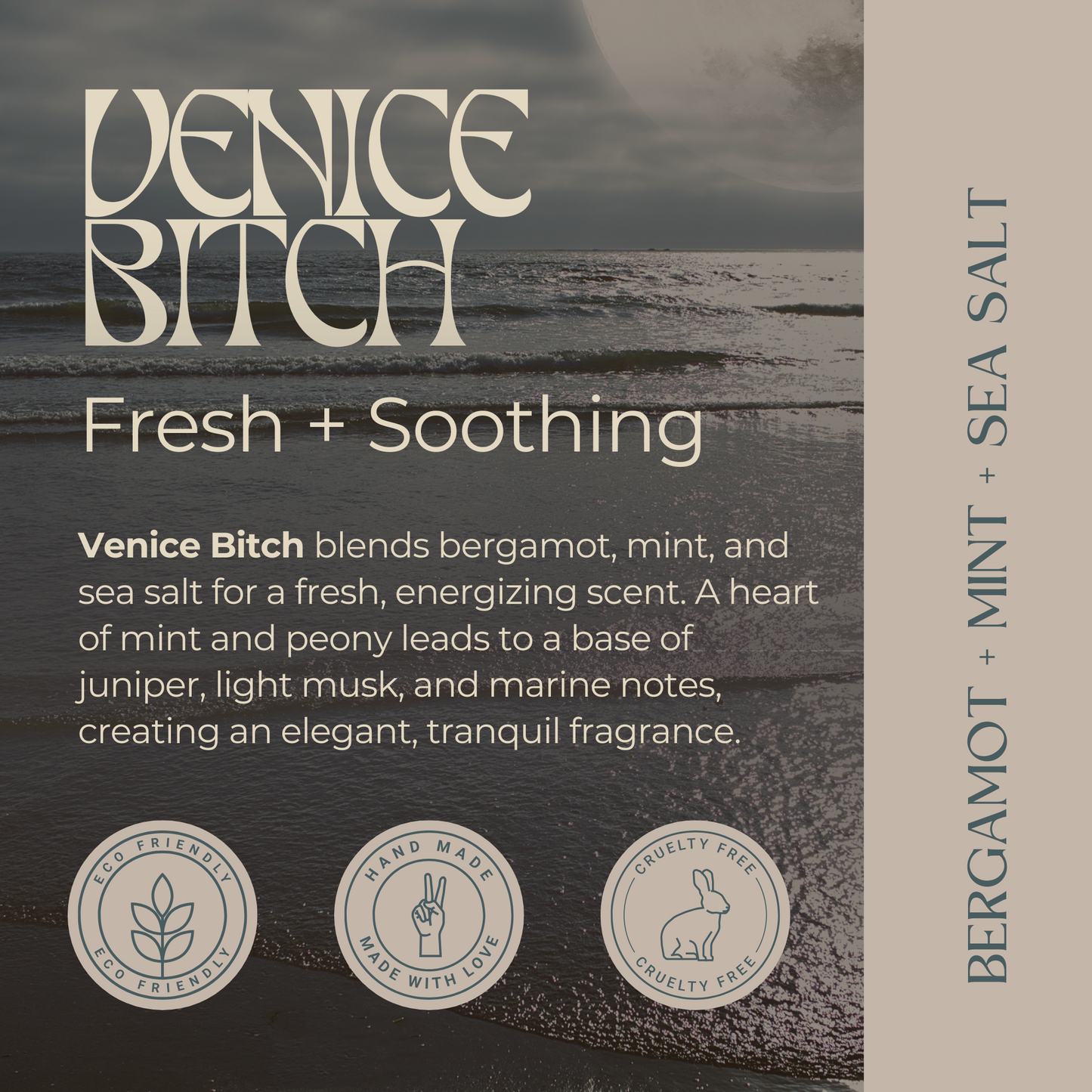 Venice Bitch | Bergamot + Mint + Sea Salt | Glass Jar